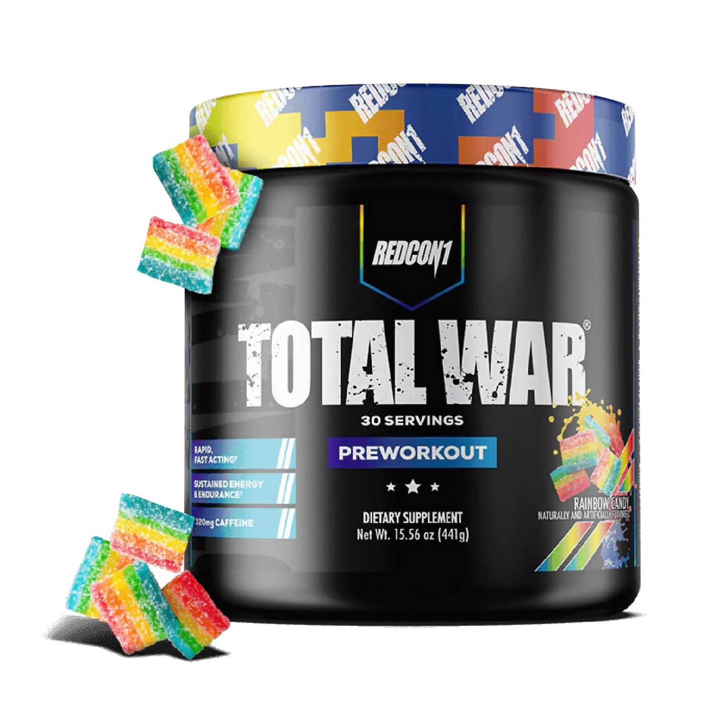 REDCON1  TOTAL WAR PREWORKOUT Rainbow candy flavor